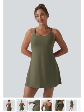 Halara Olive Green Tennis Dress Larger Cup Size XL *New*